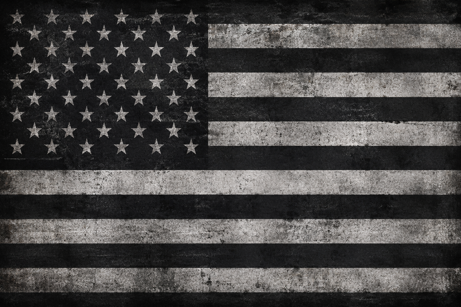 Black-and-white American flag — July 2, Arrival & Ignition